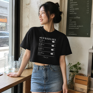 Nurse Life Cropped Boxy Tee — lifestyle hero