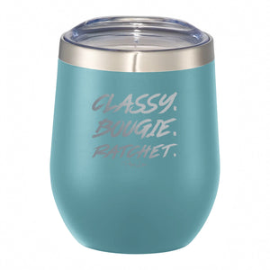 Classy Bougie Ratchet 12oz Wine Tumbler