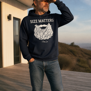 Size Matters (Beard) Graphic Hoodie — lifestyle hero