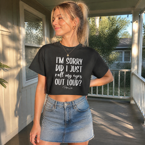 Roll My Eyes Out Loud Cropped Boxy Tee — lifestyle hero
