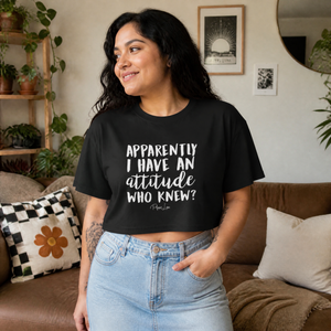 Apparently I Have An Attitude Cropped Boxy Tee — lifestyle hero