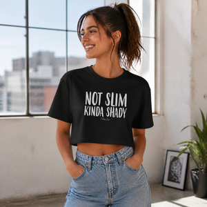Not Slim Kinda Shady Cropped Boxy Tee — lifestyle hero