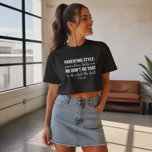 Parenting Style Cropped Boxy Tee — lifestyle hero