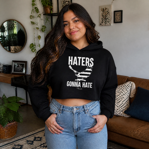 Haters Gonna Hate Cropped Hoodie — lifestyle hero