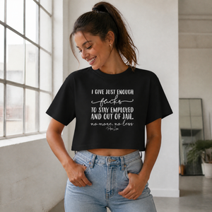 I Give Just Enough Fucks Cropped Boxy Tee — lifestyle hero