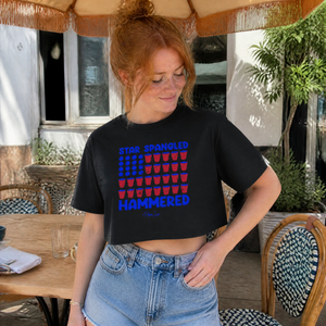 Star Spangled Hammered Cropped Boxy Tee — lifestyle hero