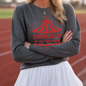 Ringmaster Of The Shit Show Graphic Crewneck Sweatshirt — lifestyle hero
