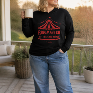 Ringmaster Of The Shitshow Hooded Long Sleeve Tee — lifestyle hero