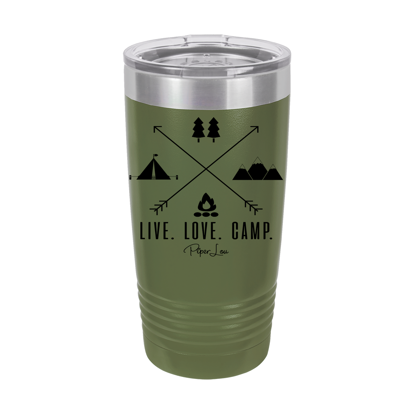 Live, Love, Camp Symbols - 20oz Premium Insulated Tumbler