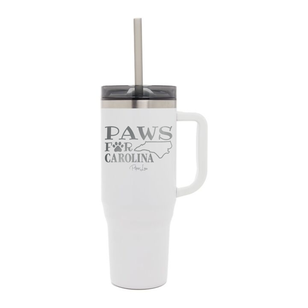 100% Donation | Paws For Carolina - 40oz Traveler Lite Tumbler + Straw