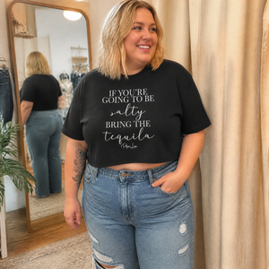 If You're Going To Be Salty Bring The Tequila Cropped Boxy Tee — lifestyle hero