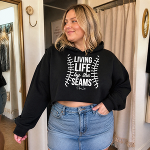 Living Life By The Seams Cropped Hoodie — lifestyle hero