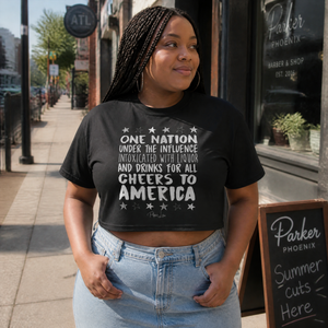 One Nation Under The Influence Cropped Boxy Tee — lifestyle hero