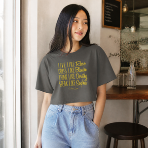 Live Like Rose Cropped Boxy Tee — lifestyle hero