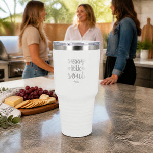 Sassy Little Soul 30oz Engraved Tundra Tumbler — lifestyle