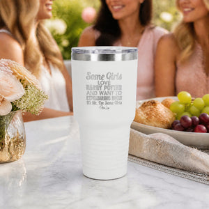 Some Girls Love Harry Potter And Want To Expelliarmus Idiots 30oz Engraved Tundra Tumbler — lifestyle