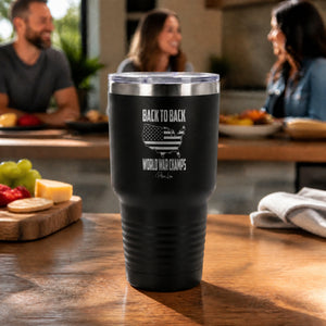 Back To Back World War Champs 30oz Engraved Tundra Tumbler — lifestyle