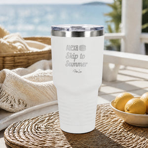 Alexa Skip To Summer 30oz Engraved Tundra Tumbler — lifestyle