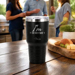 Im The Party Favor 30oz Engraved Tundra Tumbler — lifestyle