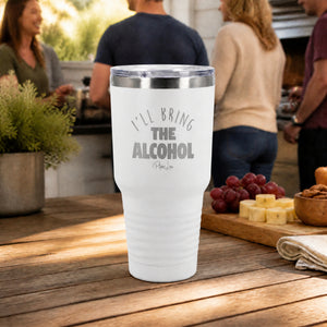 I'll bring the Alcohol 30oz Engraved Tundra Tumbler — lifestyle