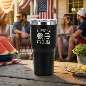 Stayin Fly On the 4th Of July 30oz Engraved Tundra Tumbler — lifestyle