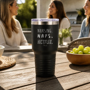 Nursing Naps Netflix 30oz Engraved Tundra Tumbler — lifestyle