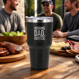 Husband Dad Hunter 30oz Engraved Tundra Tumbler — lifestyle