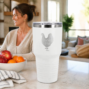 Mama Hen 30oz Engraved Tundra Tumbler — lifestyle