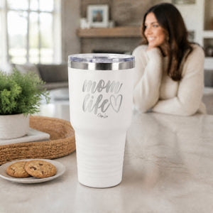 Mom Life 30oz Engraved Tundra Tumbler — lifestyle
