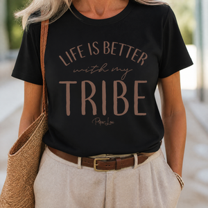 Life Is Better With My Tribe Premium Tee — lifestyle hero