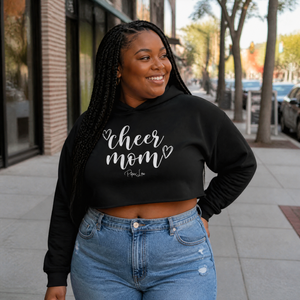 Cheer Mom Cropped Hoodie — lifestyle hero