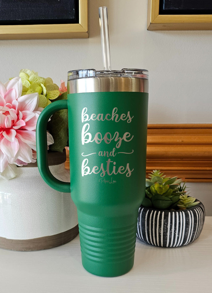 Beaches Booze And Besties 40oz Tumbler
