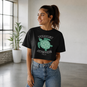 Turtley Awesome Cropped Boxy Tee — lifestyle hero