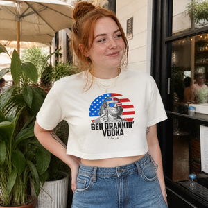 Ben Drankin Vodka Cropped Boxy Tee — lifestyle hero