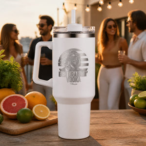 Ben Drankin Vodka 40oz Engraved Travel Tumbler — lifestyle