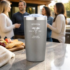 Operation Enduring Clusterfuck Nursing 20oz Engraved Adventure Tumbler — lifestyle