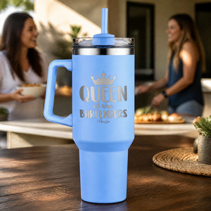 Queen Of The Bartenders 40oz Engraved Travel Tumbler — lifestyle