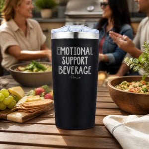 Emotional Support Beverage 20oz Engraved Adventure Tumbler — lifestyle