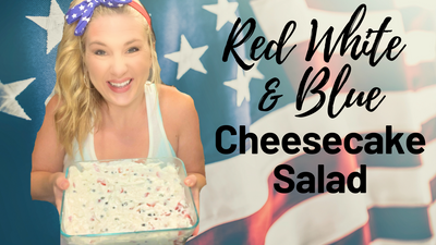 Red, White, & Blue Cheesecake for the 4th of July