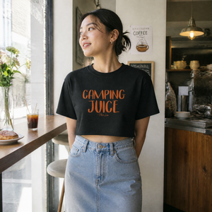 Camping Juice Cropped Boxy Tee — lifestyle hero