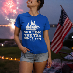 Spilling The Tea Since 1773 Classic Tee — lifestyle hero