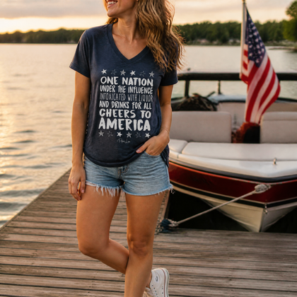 Women's Graphic V-Neck