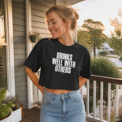 Drinks Well With Others Cropped Boxy Tee — lifestyle hero