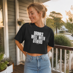 Drinks Well With Others Cropped Boxy Tee — lifestyle hero