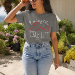 Living The Scrub Life Classic Tee — lifestyle hero