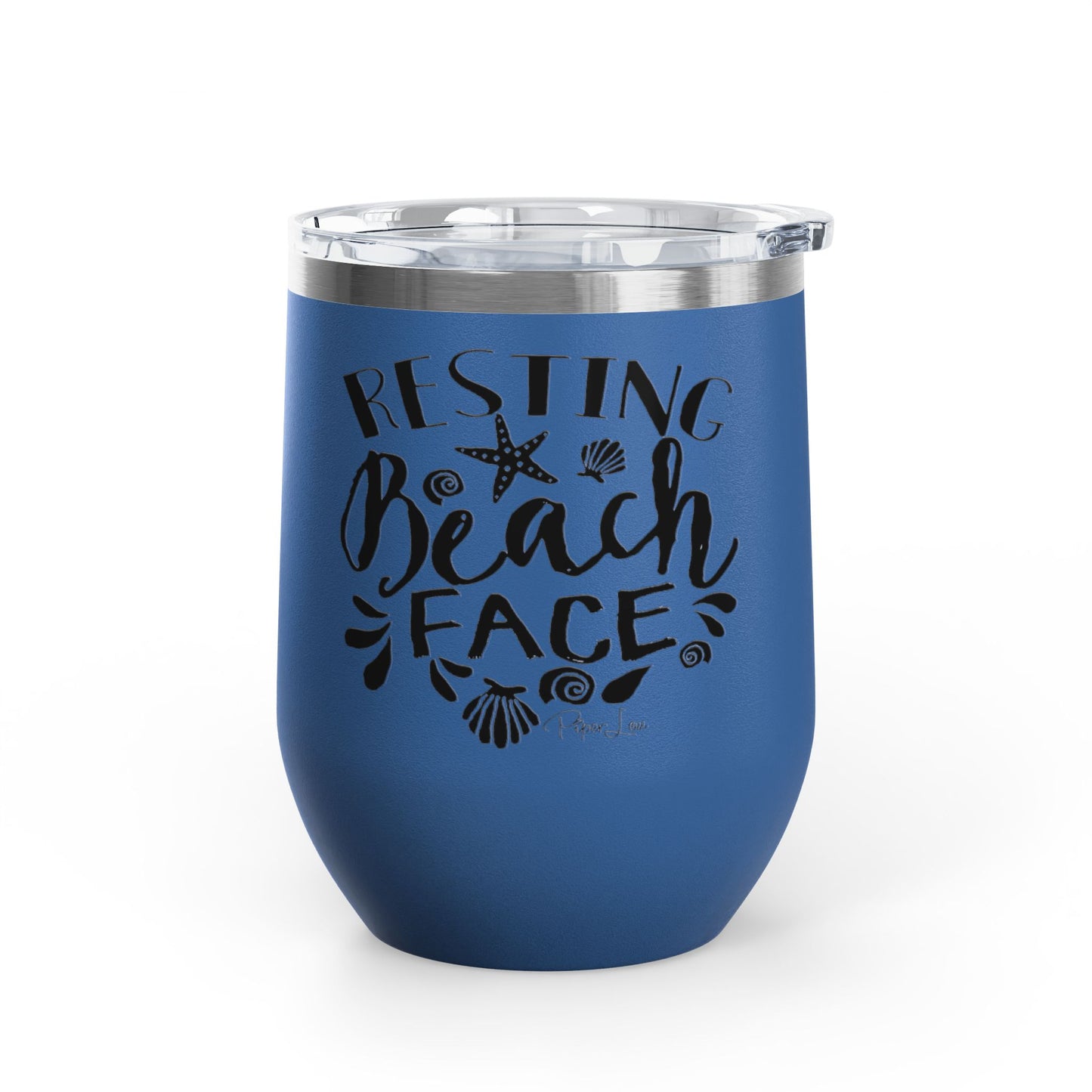 Resting Beach Face 12oz Premium Insulated Tumbler