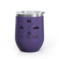 Live Love Camp Symbols 12oz Premium Insulated Tumbler