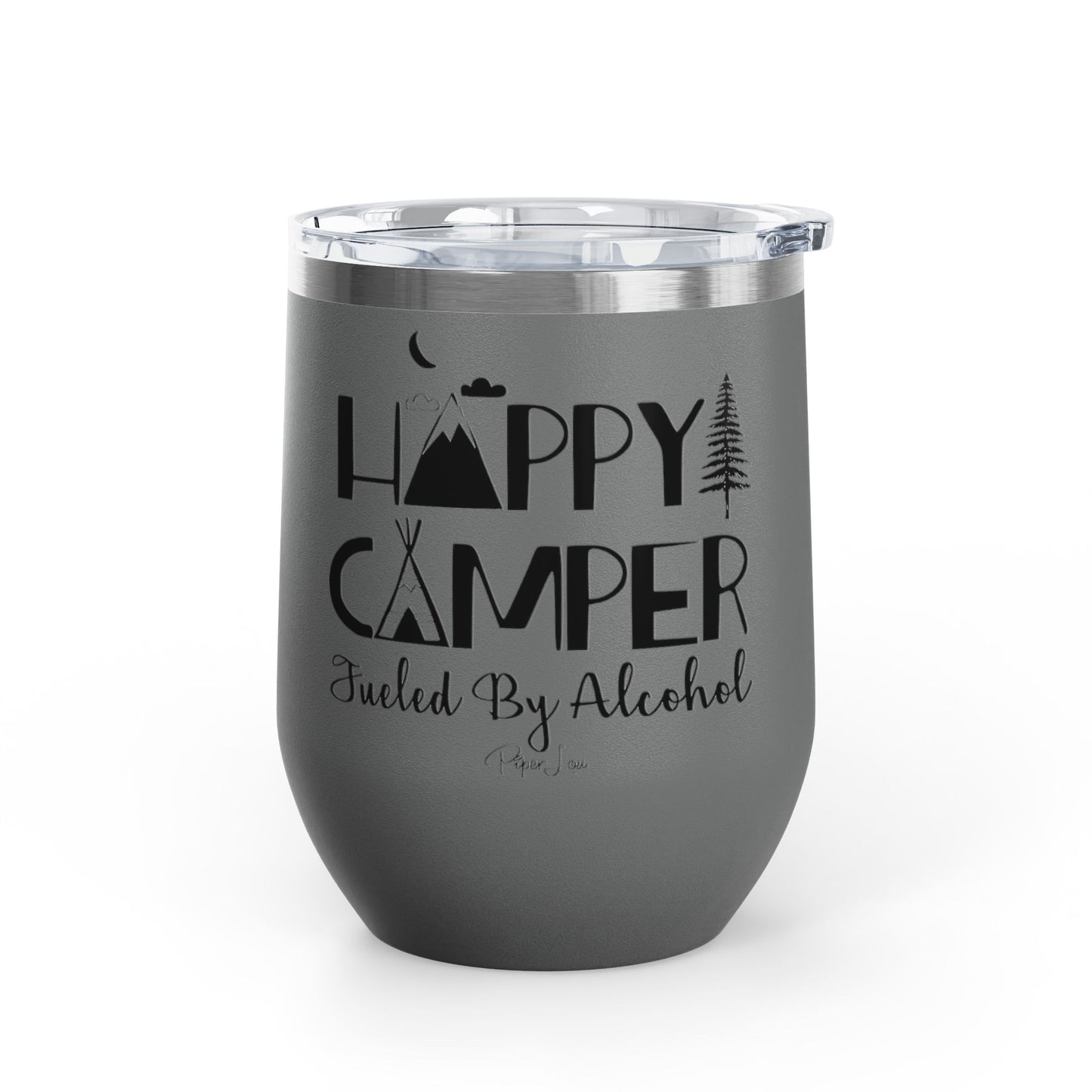 Happy Camper Fueled By Alcohol 12oz Premium Insulated Tumbler