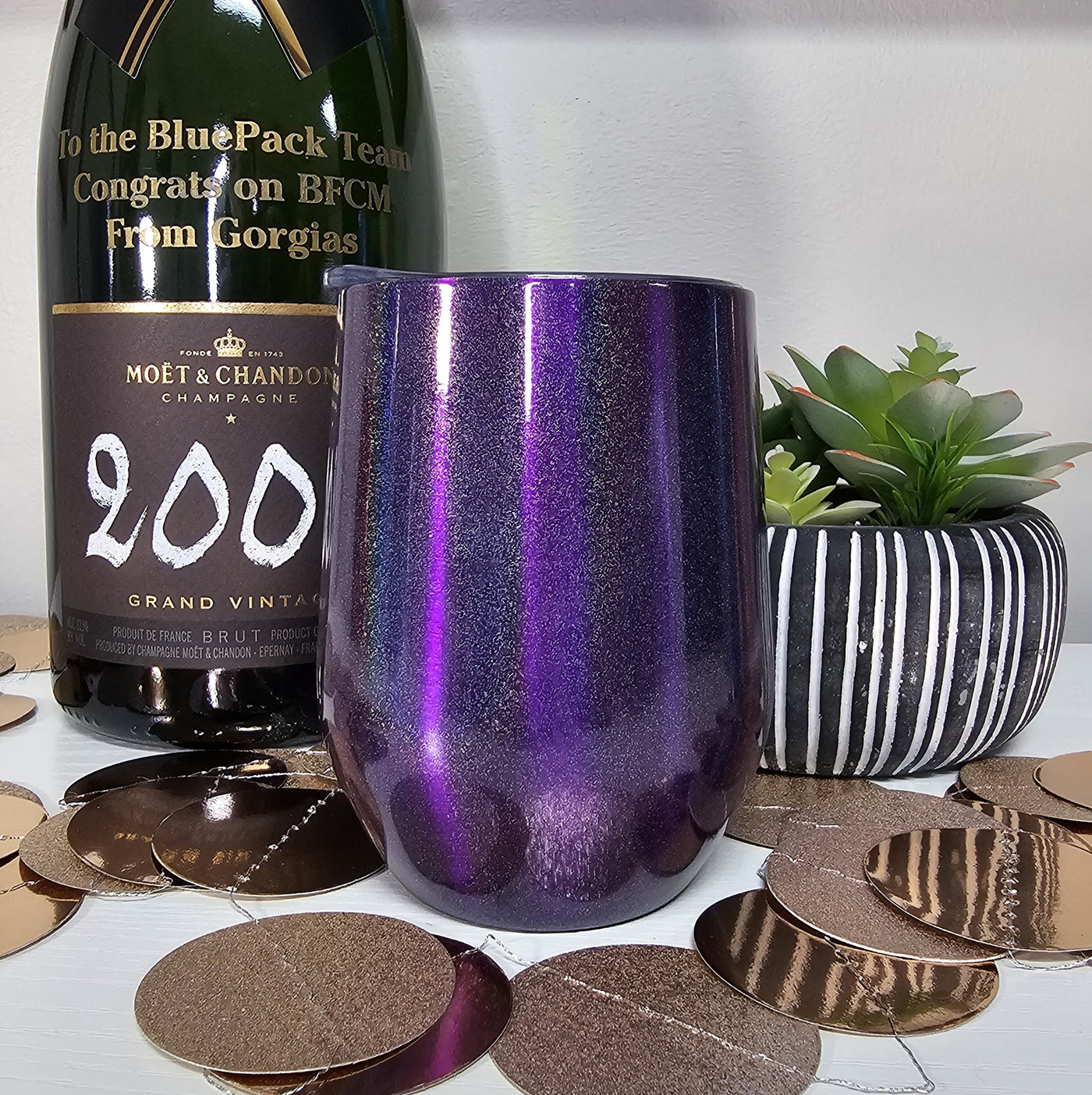 Clearance | Piper Lou Sparkle Purple Wine Cup