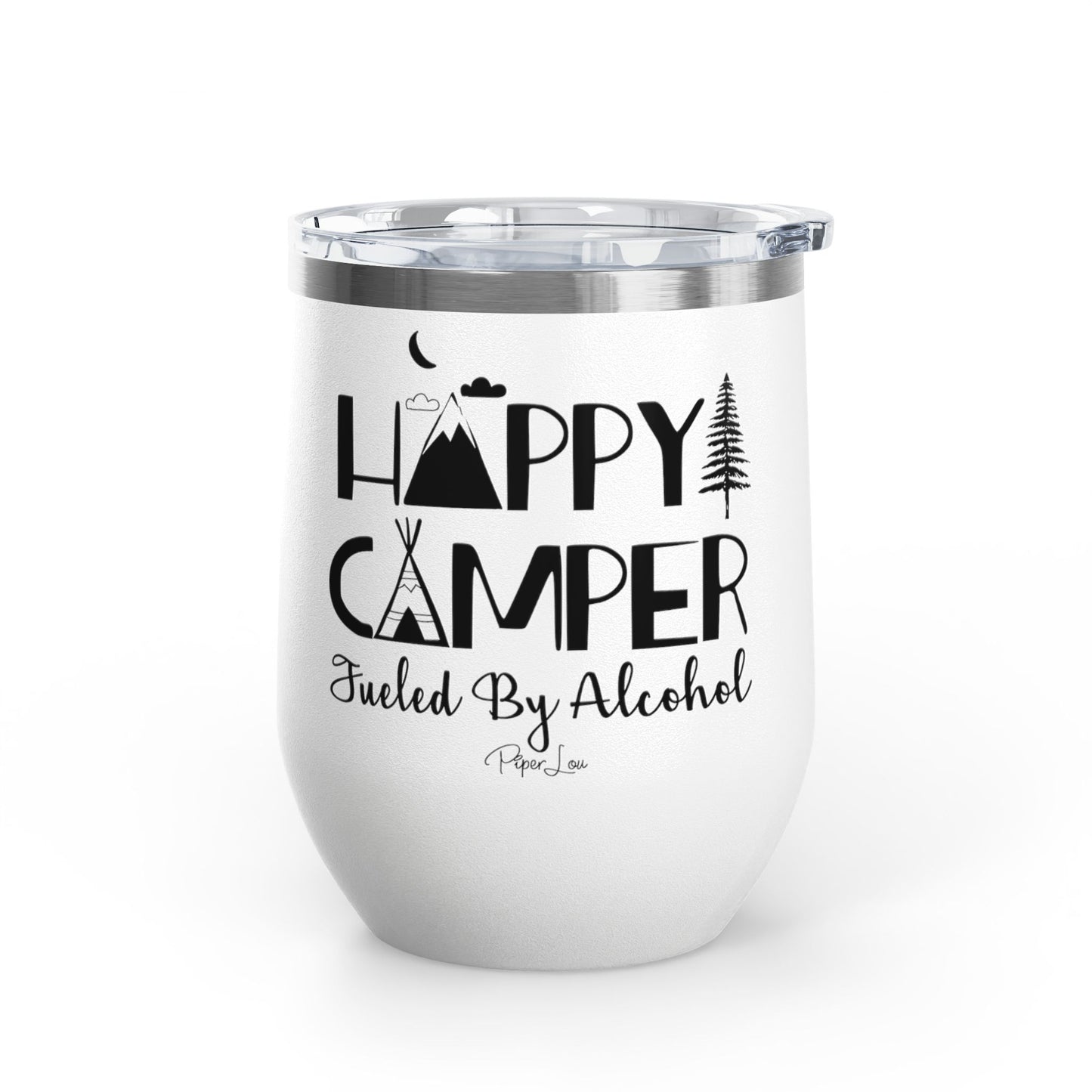Happy Camper Fueled By Alcohol 12oz Premium Insulated Tumbler